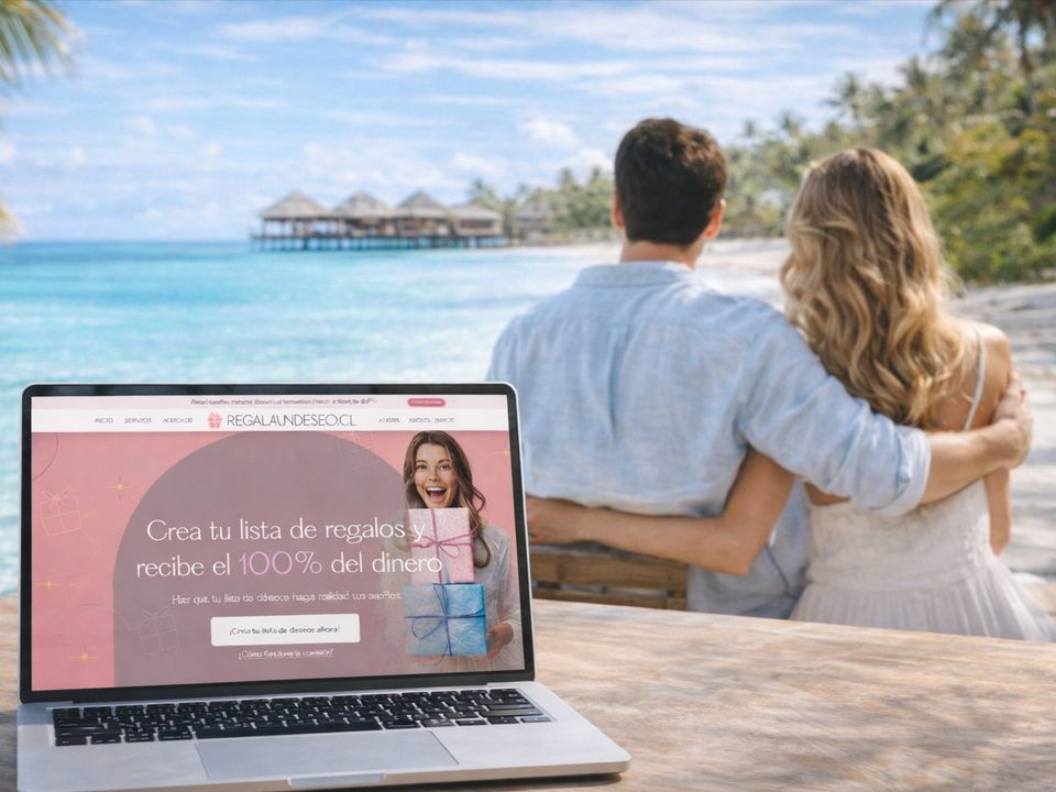 Lista de novios online para recibir regalos en dinero y destinarlos a la luna de miel.