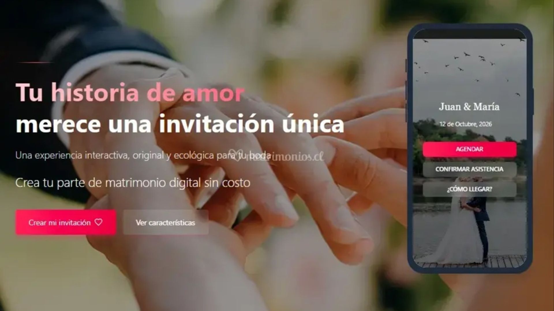 Parte digital - Invitaciones para Matrimonios en Weddy