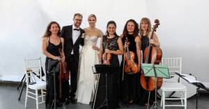 Música para matrimonio de Vale Ortega acompañado de cuarteto clásico
