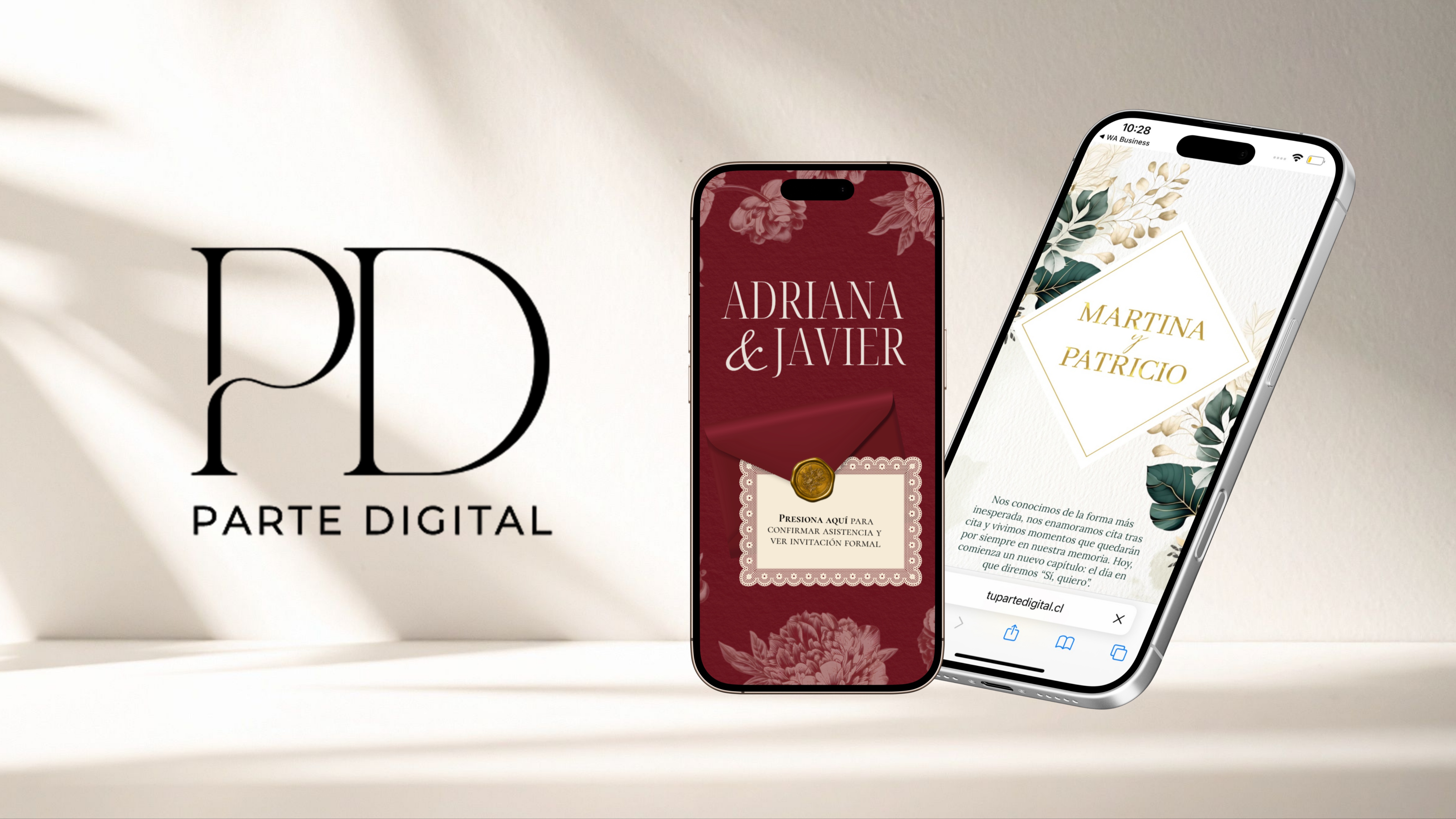 Partes digitales - Invitaciones para Matrimonios en Weddy