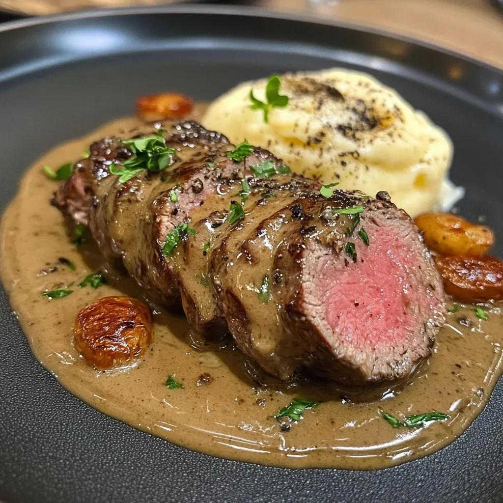 Plato principal elegante servido en una cena de matrimonio