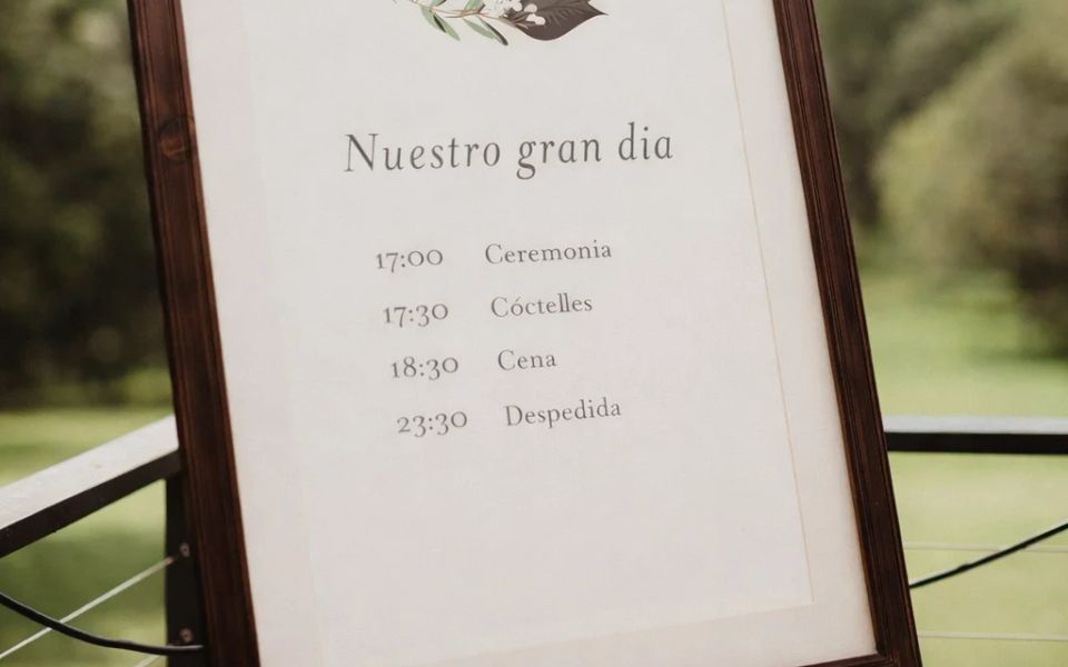 Cronograma del matrimonio: ejemplo real de timing para que todo fluya - Planificación en Chile | Blog de matrimonios Weddy