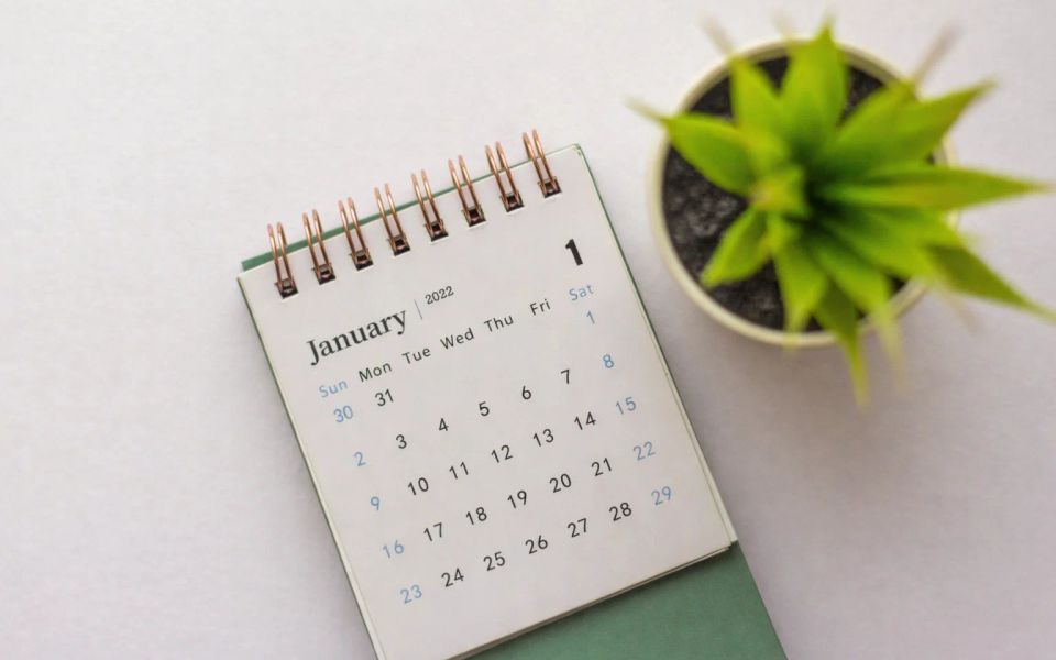 Calendario para reservar proveedores de matrimonio